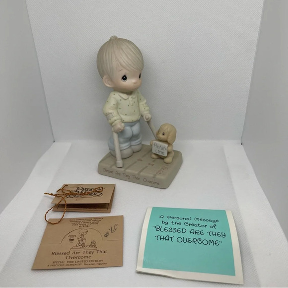 Vintage 1987 Precious Moments Blessed Are They That Overcome w/BOX - Picture 2 of 5